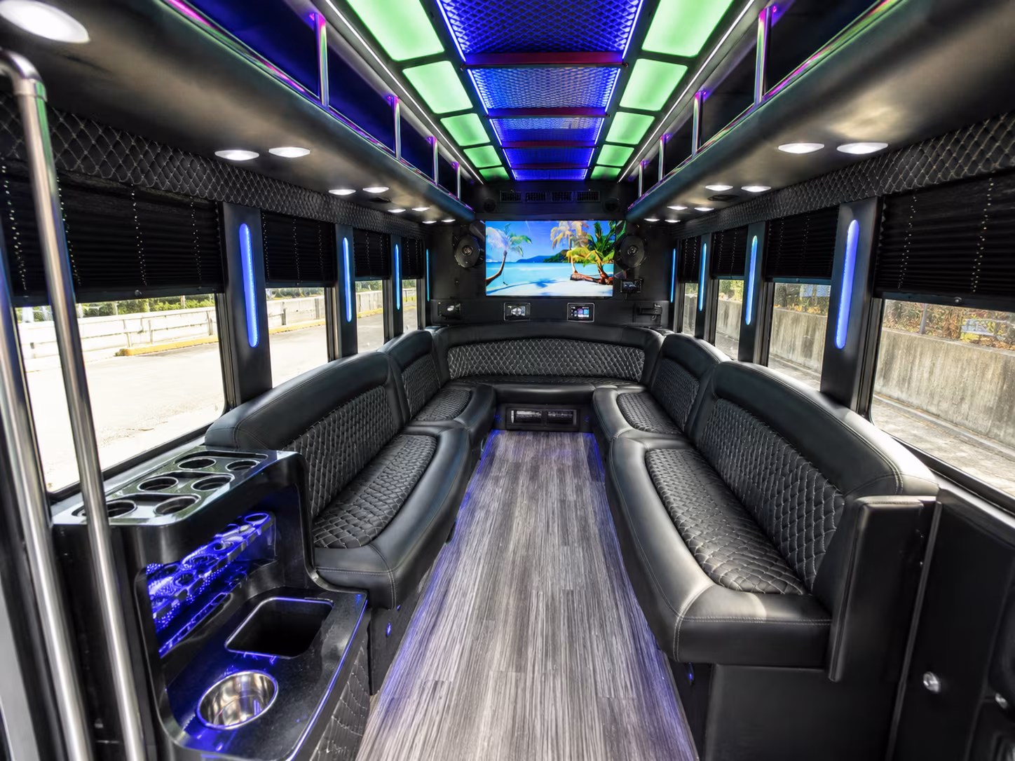 Warren Concert & Music Festival Transportation party bus exterior