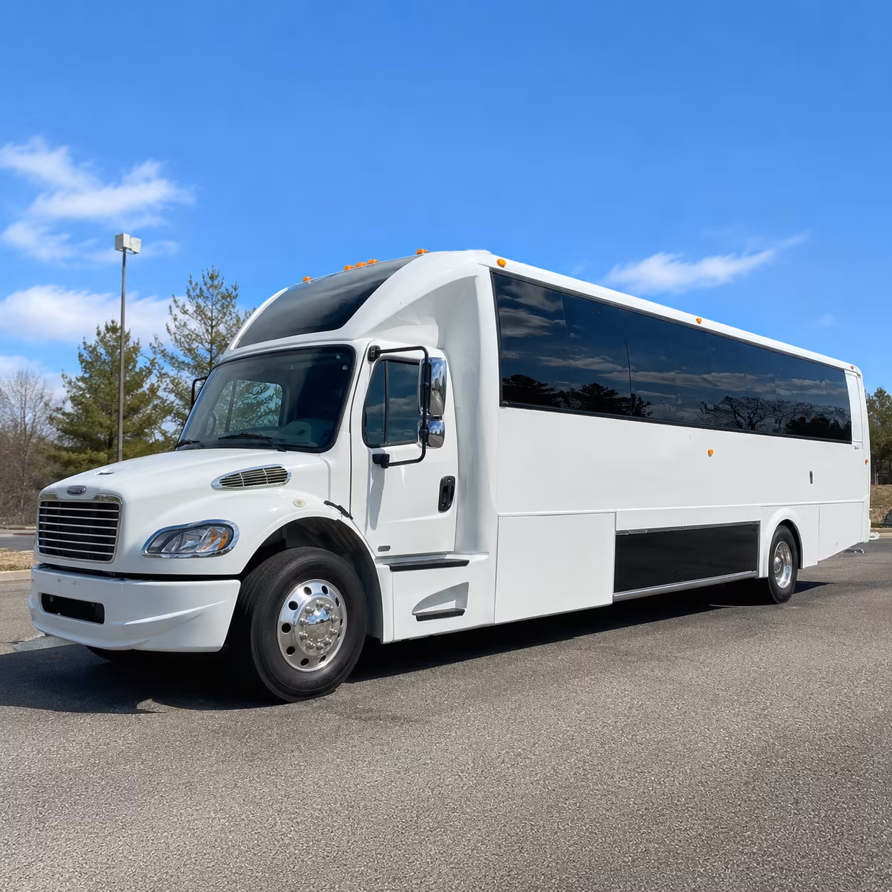Warren Sporting Event Transportation party bus exterior