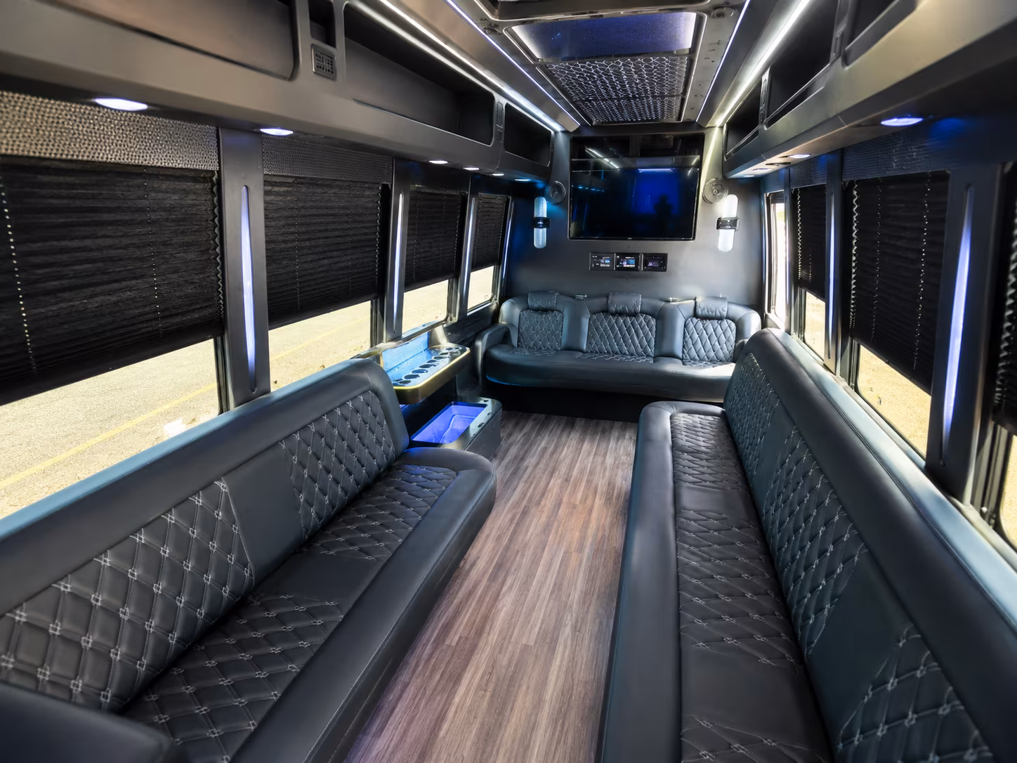 Warren Sporting Event Transportation party bus interior