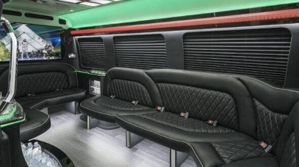 Interior of Warren Party Bus Company's 14 Passenger Sprinter Limousine in Sterling Heights