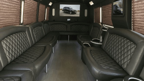 Interior of Warren Party Bus Company's 20 Passenger Party Bus in St Clair Shores