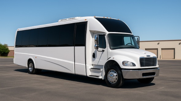 Exterior of Warren Party Bus Company's 20 Passenger Party Bus in Troy
