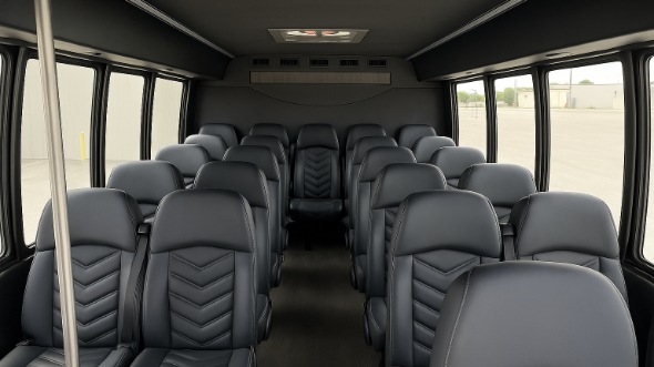 Interior of Warren Party Bus Company's 25 Passenger Mini Bus in Warren