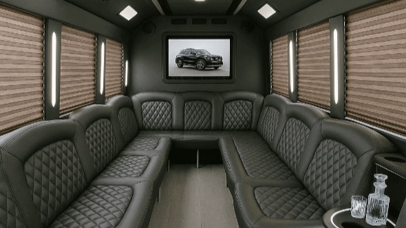 Interior of Warren Party Bus Company's 25 Passenger Party Bus in Troy