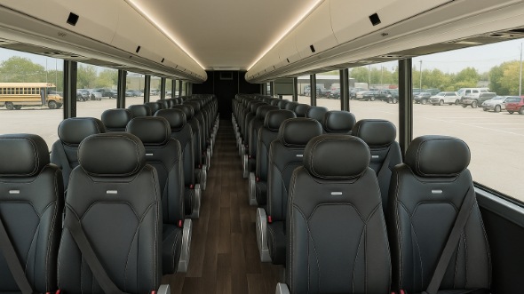 Interior of Warren Party Bus Company's 28 Passenger Minibus in Warren