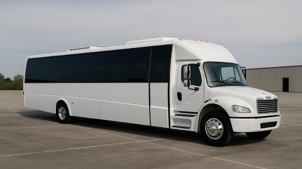 Exterior of Warren Party Bus Company's 28 Passenger Party Bus in Southfield