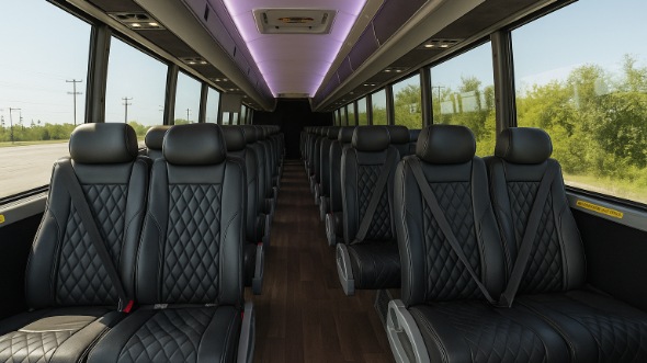 Interior of Warren Party Bus Company's 30 Passenger Minibus in Warren