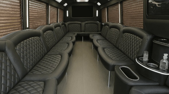 Interior of Warren Party Bus Company's 40 Passenger Party Bus in Warren