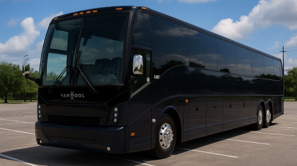 Exterior of Warren Party Bus Company's 51 Passenger Charter Bus in Warren